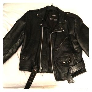 Biker leather jacket